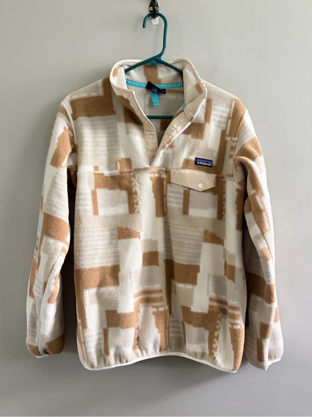Patagonia Synchilla Fleece Pullover Women’s Medium Tan White